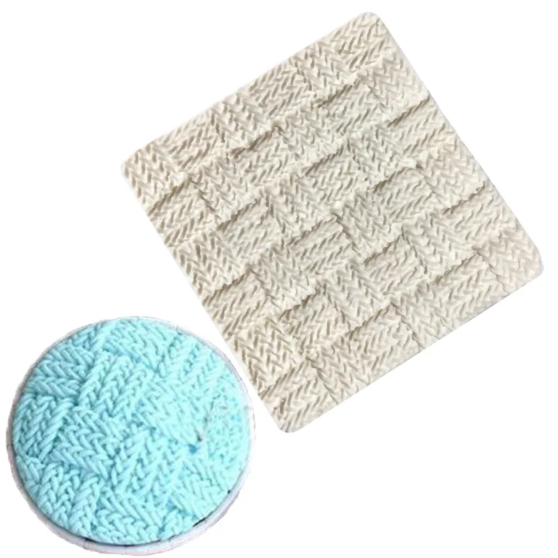 Вязаная силиконовая форма для помадки вязаный свитер рельефный коврик украшения