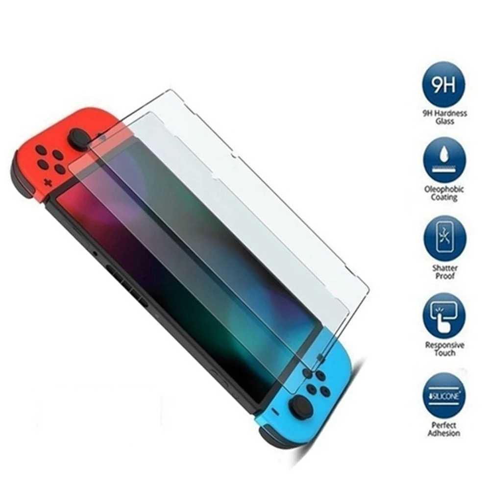 KISSCASE 9H Премиум Закаленное стекло для Nintendo Switch с защитой от отпечатков пальцев