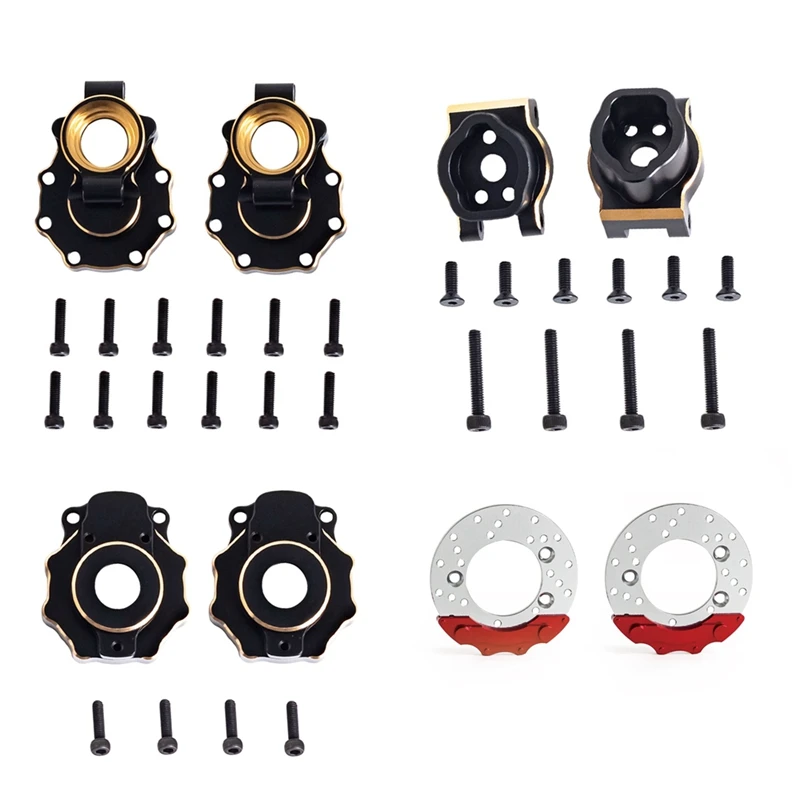 

Brass Steering Knuckle & Hub Carrier & Portal Cover & Brake Caliper Set for Traxxas TRX-4 1/10 RC Crawler Car Parts