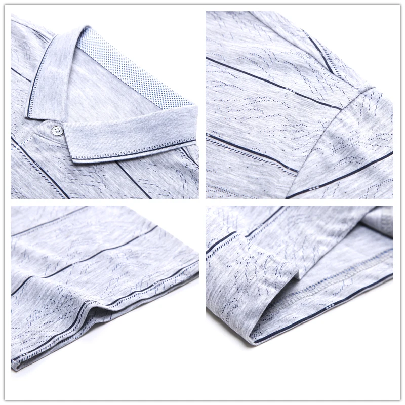 TFETTERS летняя хлопковая Футболка мужская синяя полосатая рубашка с коротким