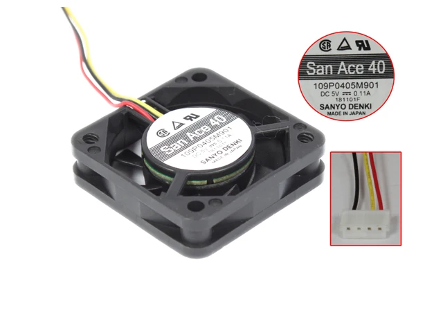 Вентилятор для охлаждения сервера SANYO DENKI 109P0405M901 DC 5V 0.11A 40x40x10 мм | Компьютеры и офис