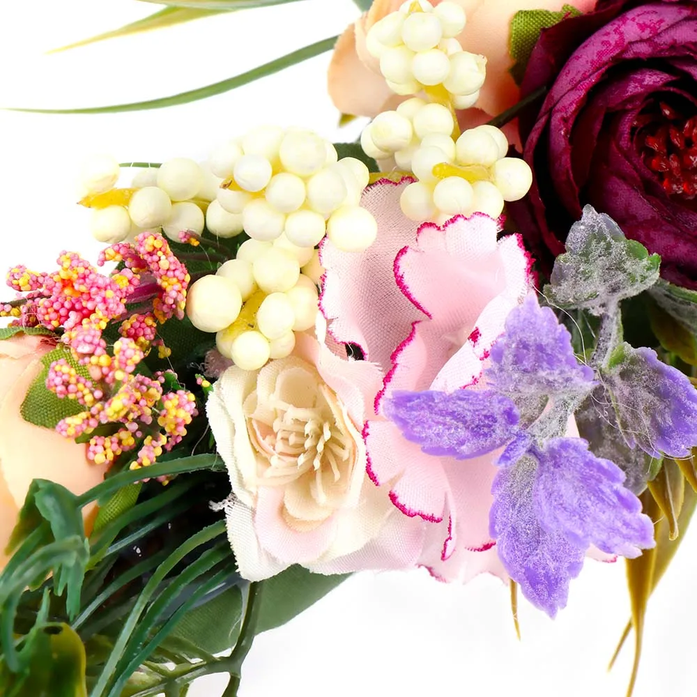 

Bride Women Flower Crown Hair Band Seaside Tourism Sweet Floral Headband Garland Ribbon Bow Wreath Hair Accessories