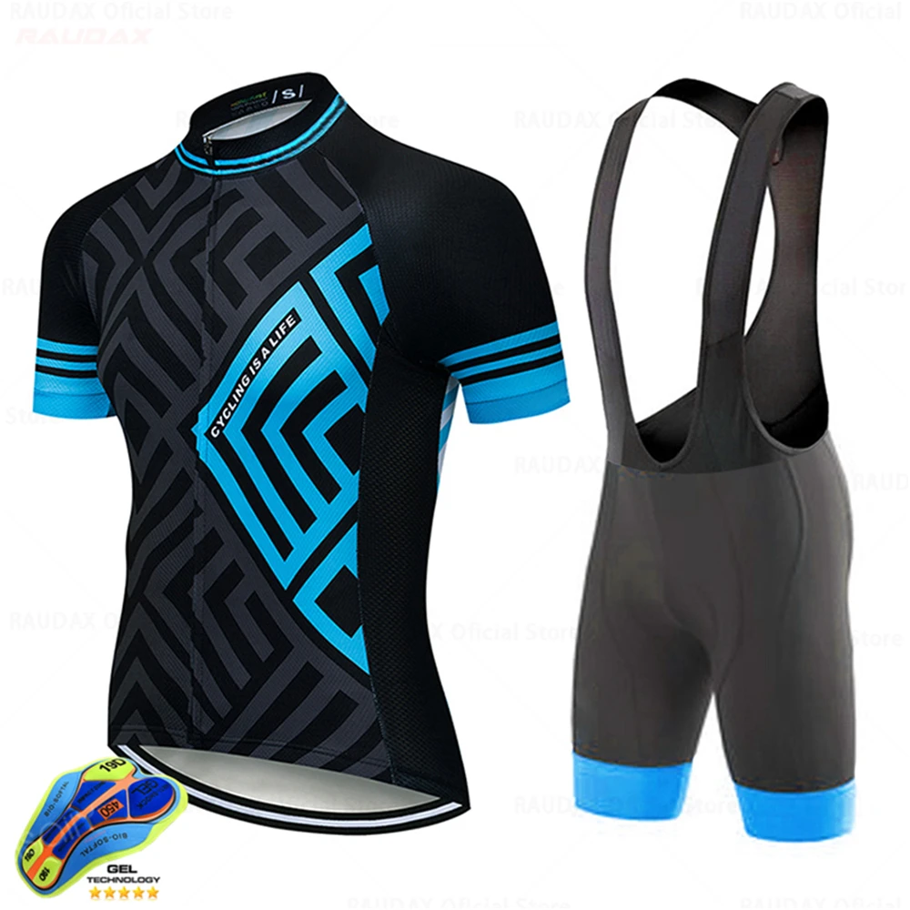 Комплект мужской велосипедной одежды новейшая Летняя короткая одежда для езды