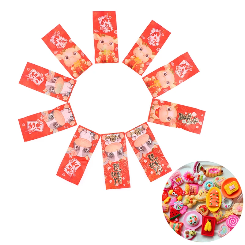 

10Pcs 1:12 Dollhouse Miniature Cartoon Lucky Blind Bags Gifts Accessories Toys