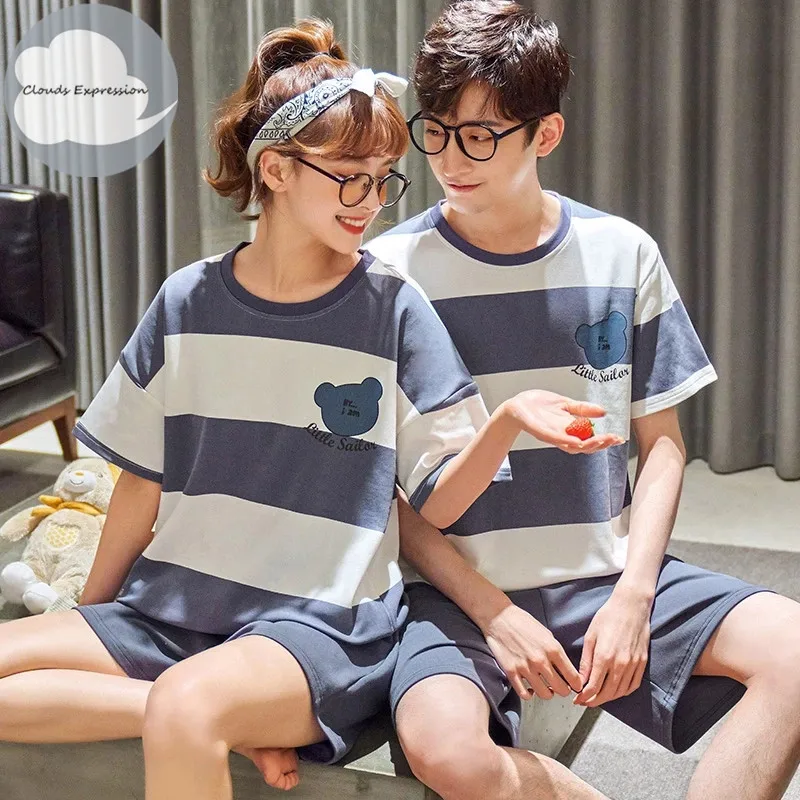 

New Arrivals Knitted Pajamas Set Women Pyjamas Sleepwear loungewear Pijama Mujer Nightwear loose Couple Night suits Home Fashion