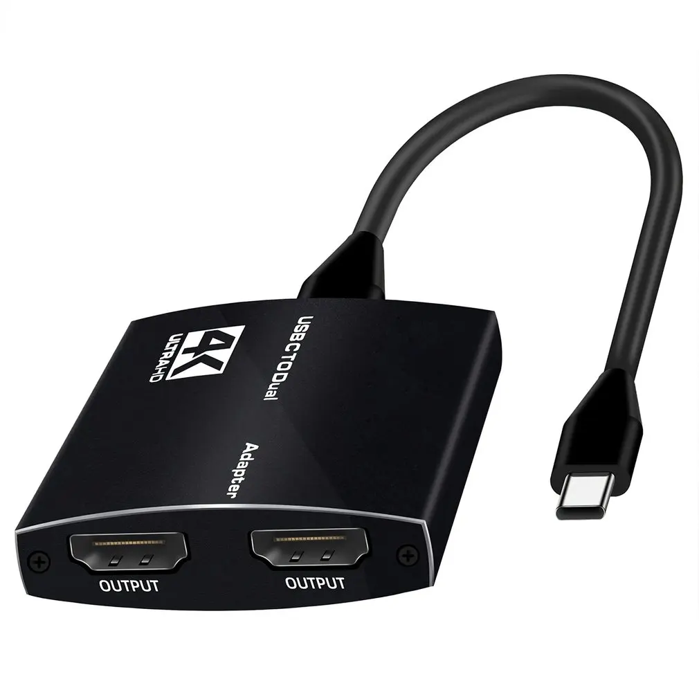 USB C к 2 HDMI Двойные 4K дисплеи Цифровой AV адаптер для 2020 2016 MacBook Pro Mac Air/iPad Dell XPS 13/15 Surface