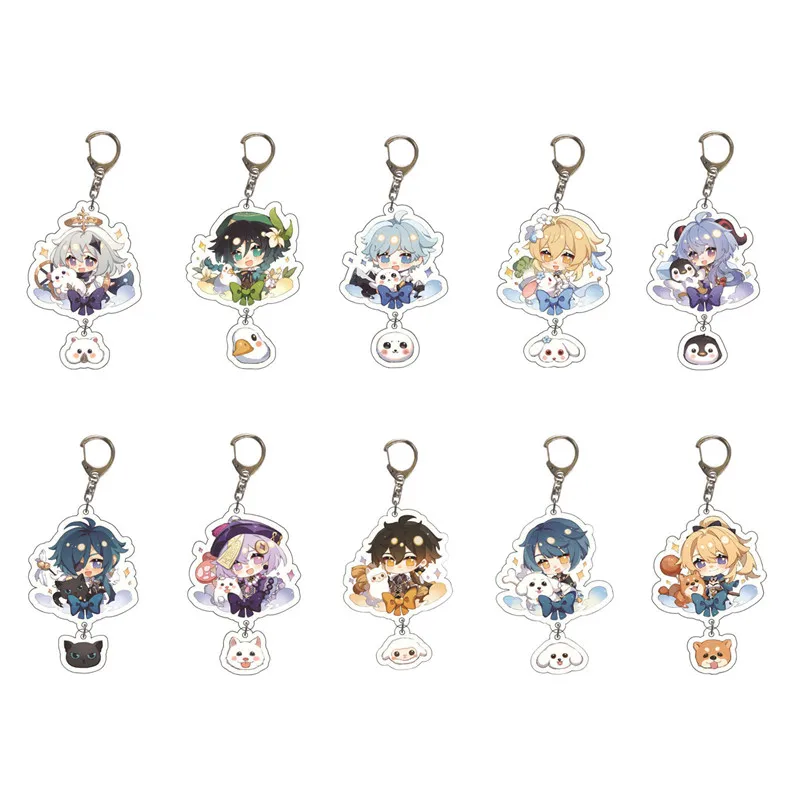 

Аниме Genshin ударопрочный брелок, Сумка с подвеской, Женская коллекция фанатов, школьная сумка для студентов, декоративные подарки с животным...