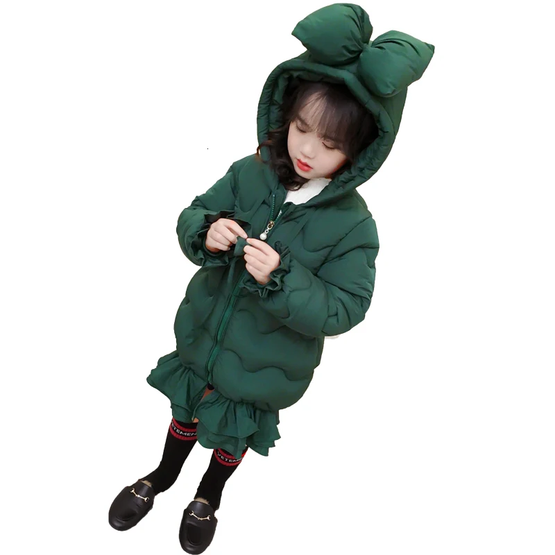 Модная зимняя куртка с хлопковой подкладкой для девочек-подростков детская