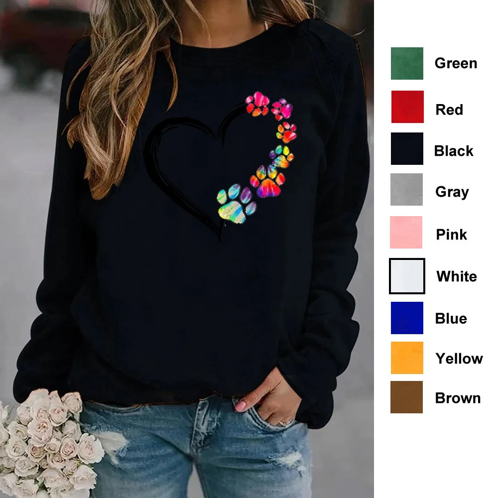 

Женская блузка с круглым вырезом Love, Свободный пуловер jy80