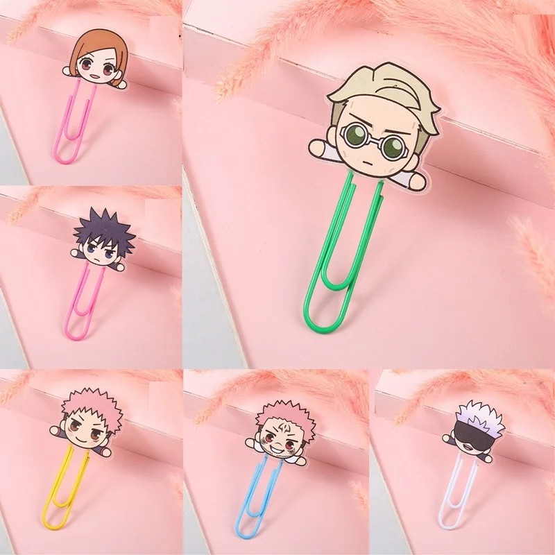 

Jujutsu Kaisen Cute Bookmark Paperclip Pin Cartoon Stationery Peripheral