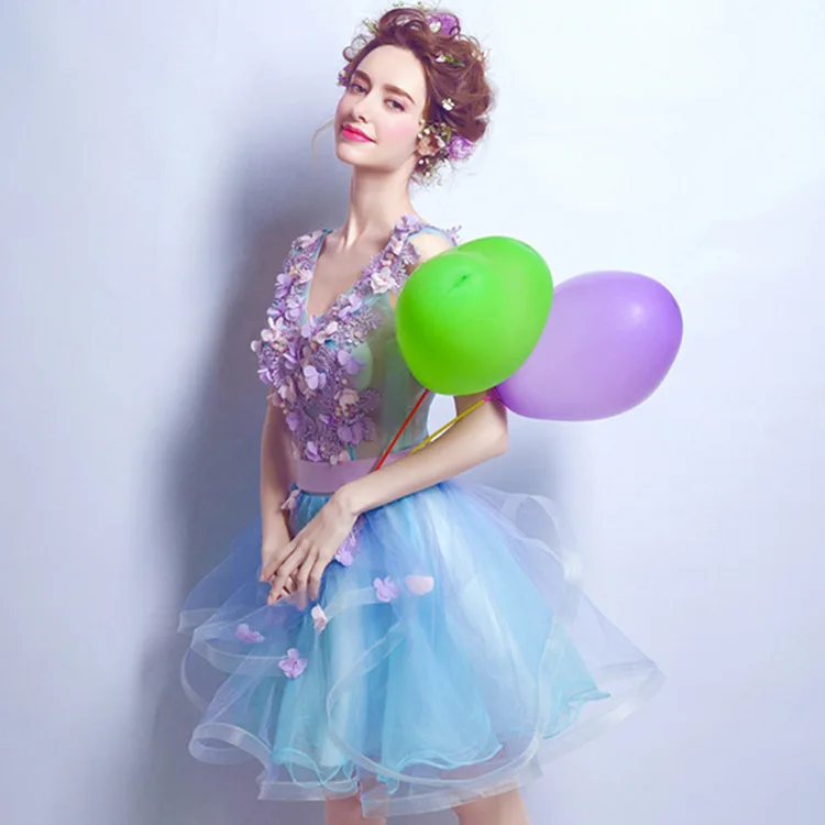 

Женское вечернее платье с цветочным принтом, элегантное платье с V-образным вырезом для выпускного вечера, 2021