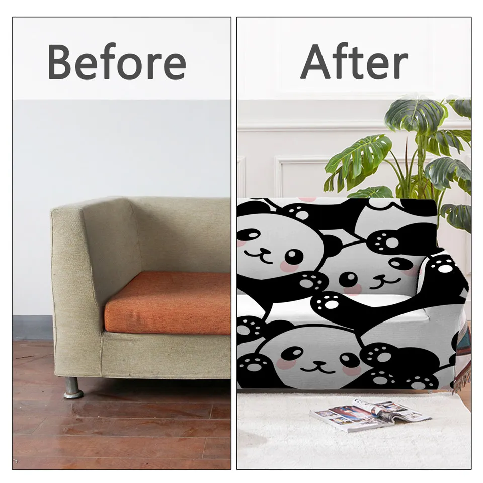 Постельное белье на выход чехол для дивана с пандой изображением животных из