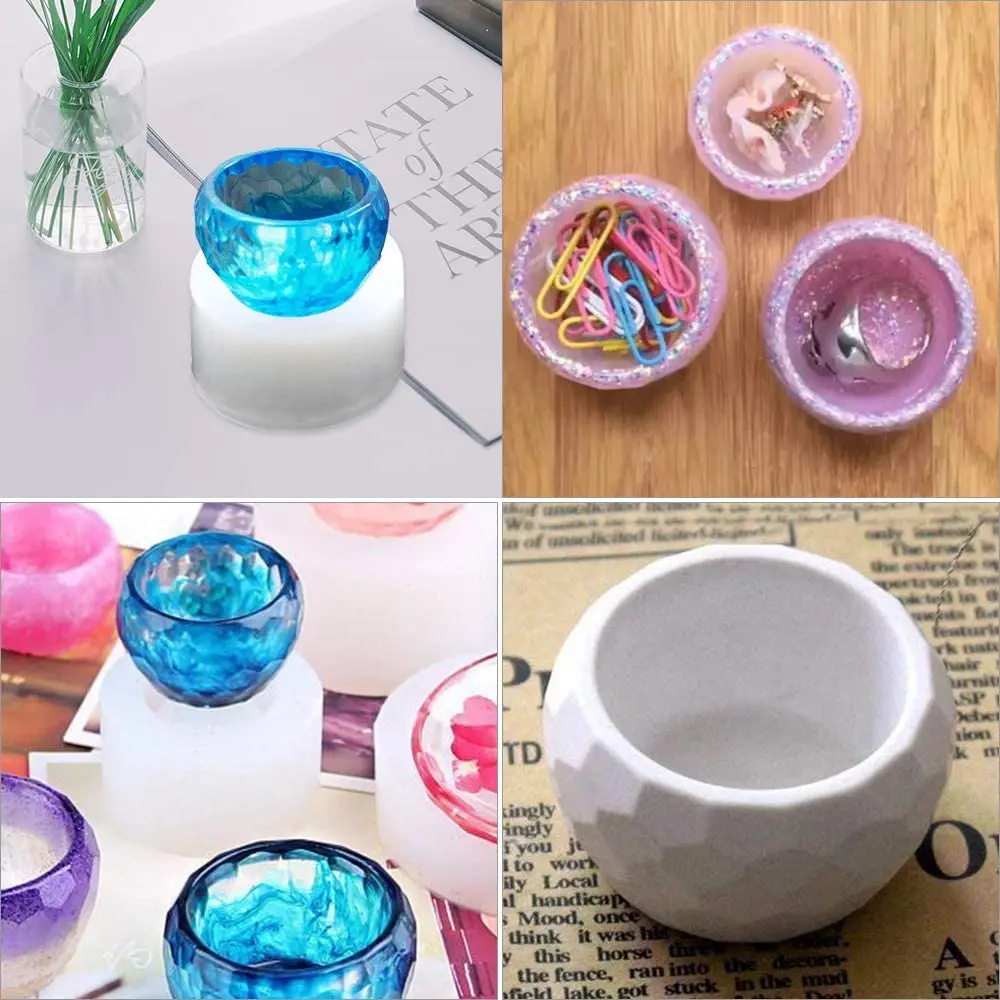 

Epoxy Resin Silicone Molds Candle Holder Mould Casting DIY clay fondant Hand Making Craft Mold for Coaster Ashtray Soap Jewelry
