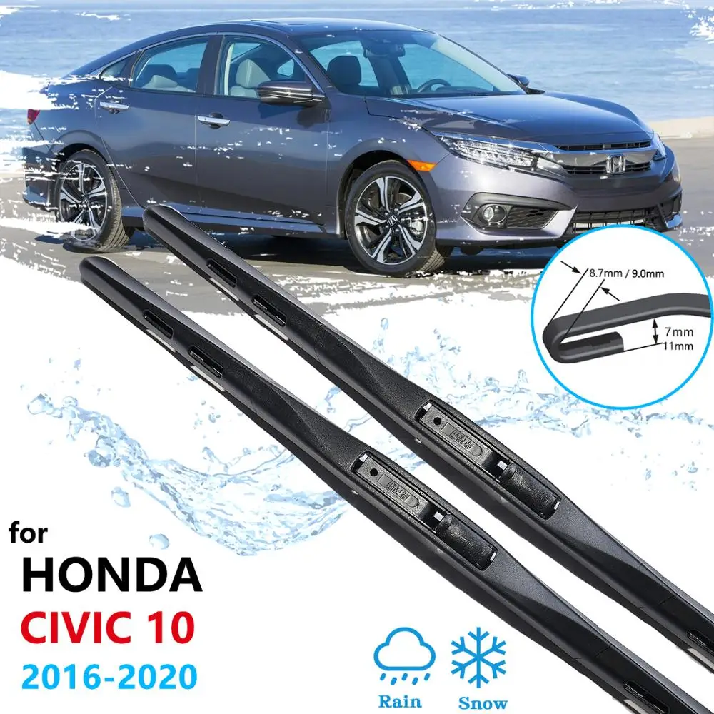 Автомобильные щетки стеклоочистителя для Honda Civic 10 2016 2017 2018 2019 10th Gen FC FC1 FC2 FC5