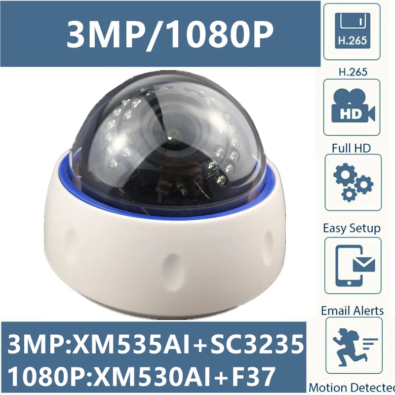 3MP 2MP 2 8 12mm ручной зум объектив IP потолочная купольная камера 30 светодиодов