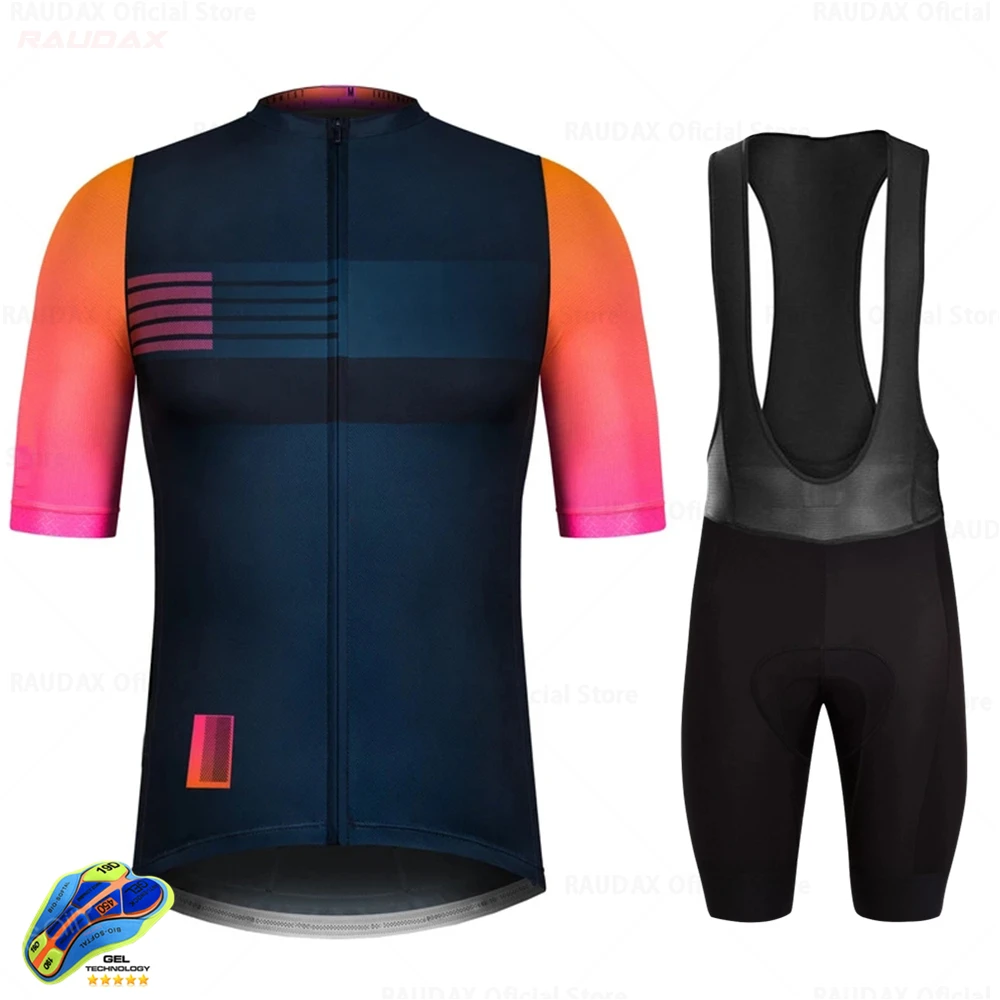 

strava Men's Clothes Wear Better Rainbow Pro Team Areo Cycling Jersey Short Sleeve Cycling Clothing Summer Road Bike Sets 4.1