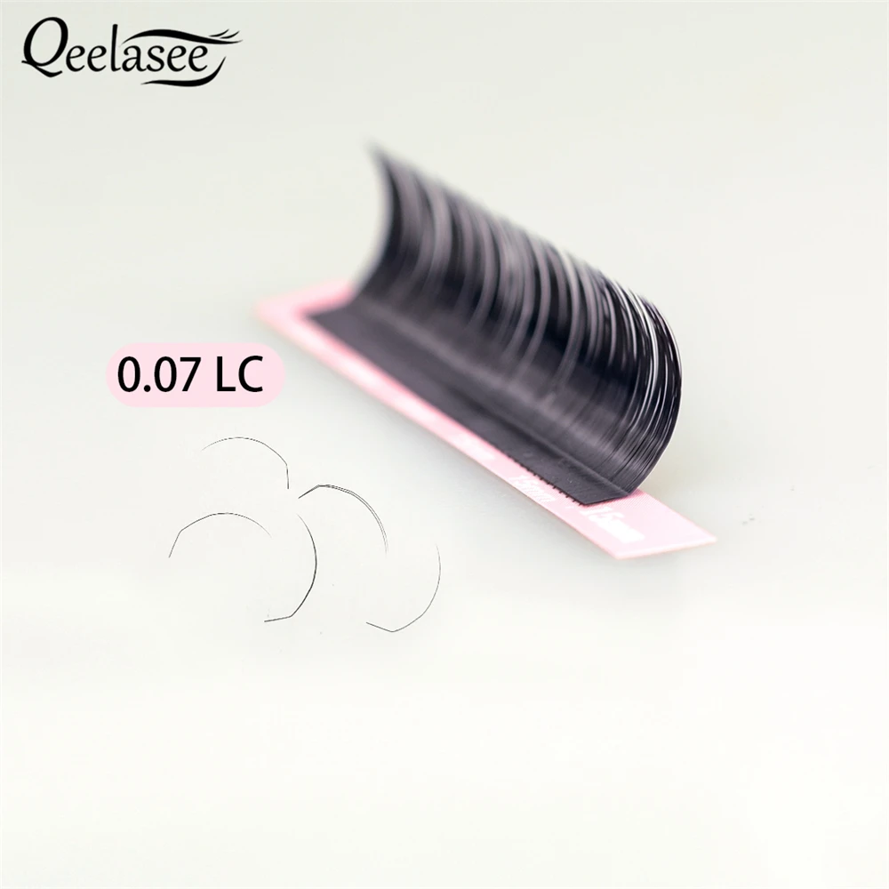 Qeelasee 4 лотка L/L+/LC/LD curl накладные ресницы для наращивания норки черный материал 8-15 мм смешанный лоток L локон накладные ресницы