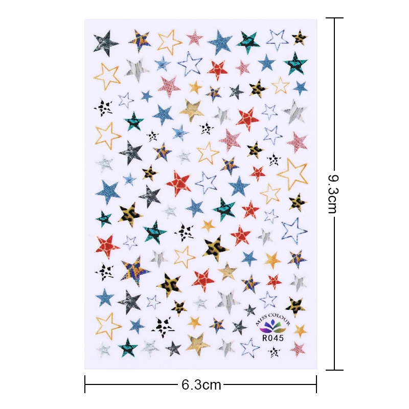 1 лист красочных наклеек для ногтей в индийском стиле многоразмерные полоски