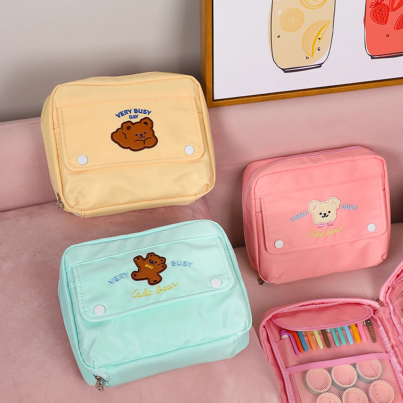 Холщовая Сумка JIANWU с мультяшным медвежонком сумка для хранения в руку кавайные