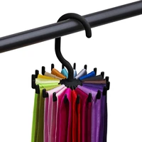 new 360 degree rotating tie rack belt hangers 20 neck holder hook for closet organizers home hanging 11x3 8 x 11 cm 2021 gm