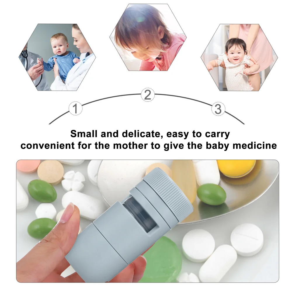 

1Pc Practical Pill Breaker Box Portable Pill Slicer Pulverizer Pill Box