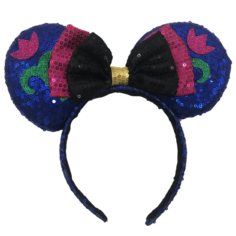 Розовый Disney Kawaii для девочек Для женщин банты, повязка на голову, одежда на Рождество с ушами для ухода за волосами аксессуары для детей повязка на голову, повязка на голову для Хэллоуина Вечерние - Цвет: Розовый