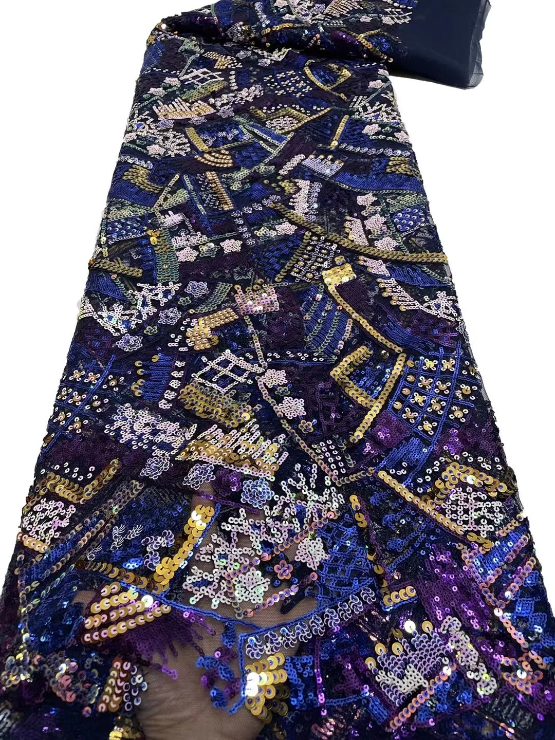 

Африканская Новинка 2022, Высококачественная Роскошная ткань с блестками, тюль для выпускного вечера, нигерийская традиция, кружево ручной р...