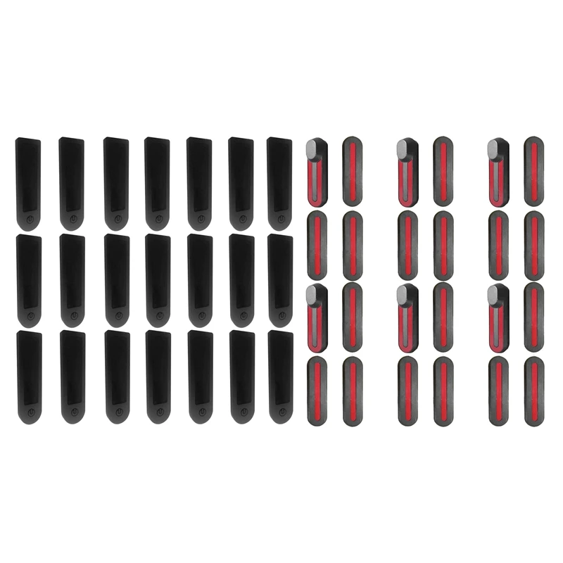 

21 Pcs Waterproof Panel Dashboard Circuit Board Silicone Cover Case & 24 Pcs Electric Smart Scooter Wheel Hubs Cap