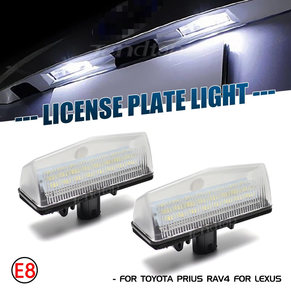 

2 шт., Автомобильные светодиодные лампы для номерного знака, 12 В, 18SMD