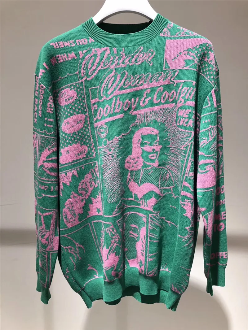 

2020 New Autumn Harajuku Sweet Cartton Embroidery Pattern Women Sweaters Korean Casual Loose O Neck Long Sleeve Pullovers Basic