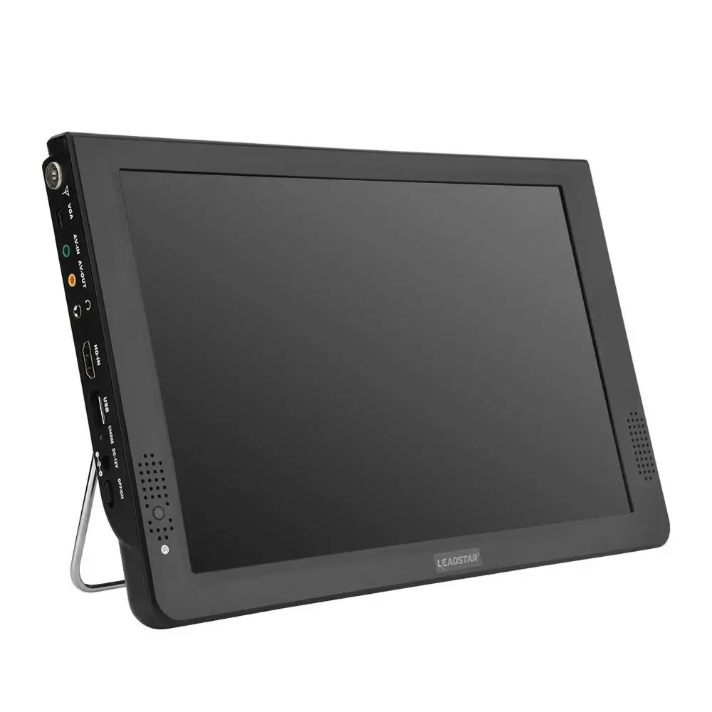 LEADSTAR 12 дюймов Портативный дома автомобиля ТВ Цвет TFT-LED DVB-T/T2 цифровой аналоговый телевизионный Поддержка 1080P видео Встроенный динамик