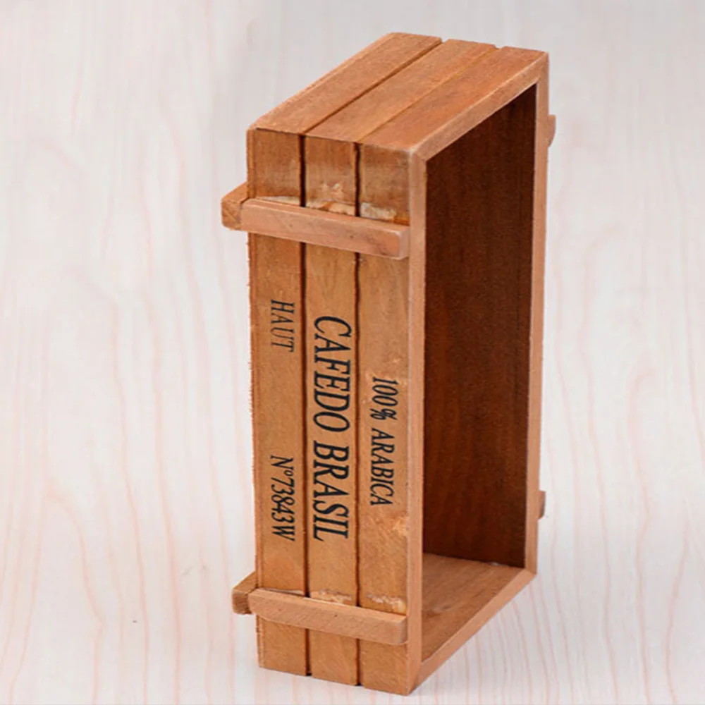 Горшок для садового растения декоративный винтажный суккулентный деревянный