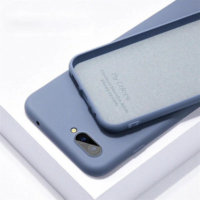 Lavender Grey For OPPO R17 R15 R11 Pro A83 F11 Shockproof Liquid Silicone Soft Thin Cover Case For OPPO Reno 10X Zoom F9 Pro A7X A3 A83 Coque - Цвет: Lavender Grey