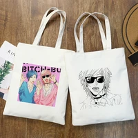 yarichin bitch club print shopping bag tote bags shoulder bag canvas bags large capacity college handbagdrop shipping
