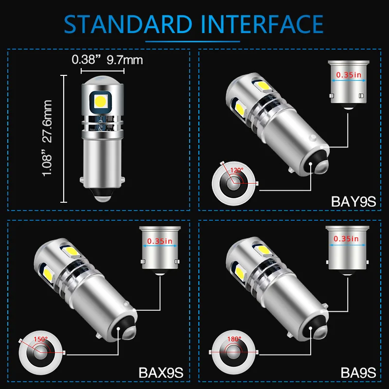 NAO H21W T4W BA9S светодиодный Blub BAX9S BAY9S 12 В 24 H6W для Audi A3 автомобильные задние