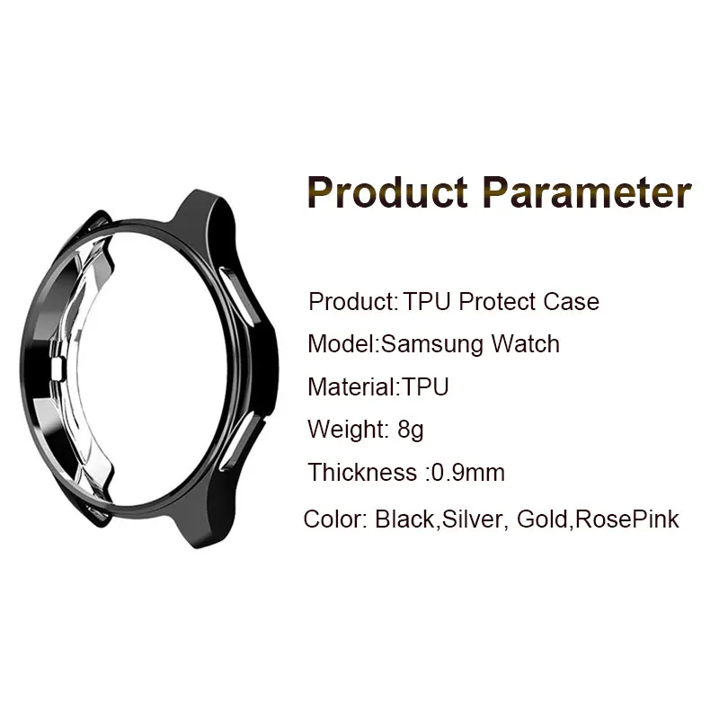 tpu case for samsung galaxy watch 3 41mm 45mm protector watch 46mm 42mm gear s3 s4 bumper smartwatch accessories protection free global shipping