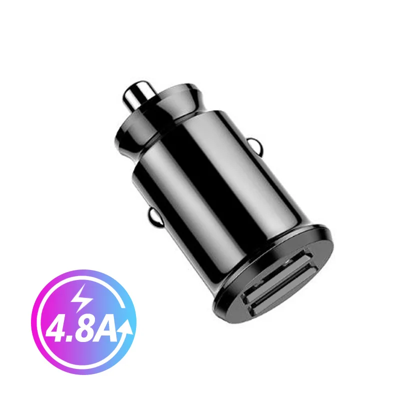 ANMONE Мини Быстрый двойной Переходник USB для зарядки в машине 3.1A быстрая зарядка автомобильное зарядное устройство для планшета мобильного телефона автомобильное зарядное устройство - Тип штекера: 4.8A Black Charger