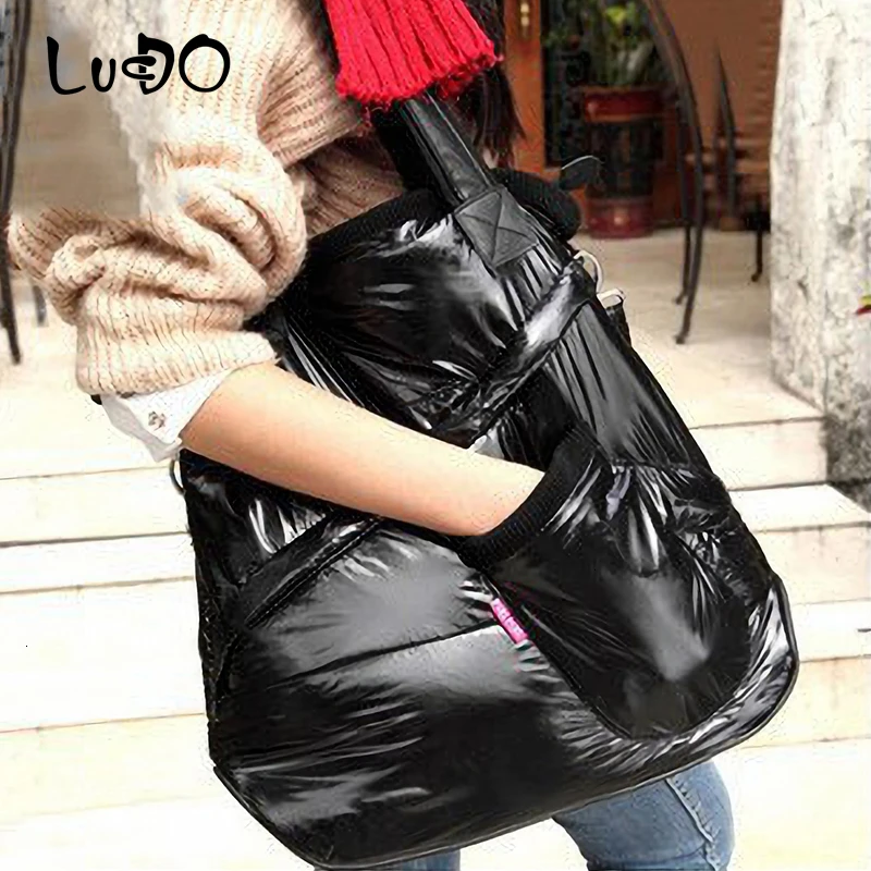 Вместительные хлопковые сумки LUCDO для женщин яркий стеганый тоут с перьями