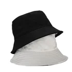 Панама двусторонняя для мужчин и женщин, шапка рыбака, шляпа от солнца, двусторонняя, черная, белая, большие размеры 60 см, лето