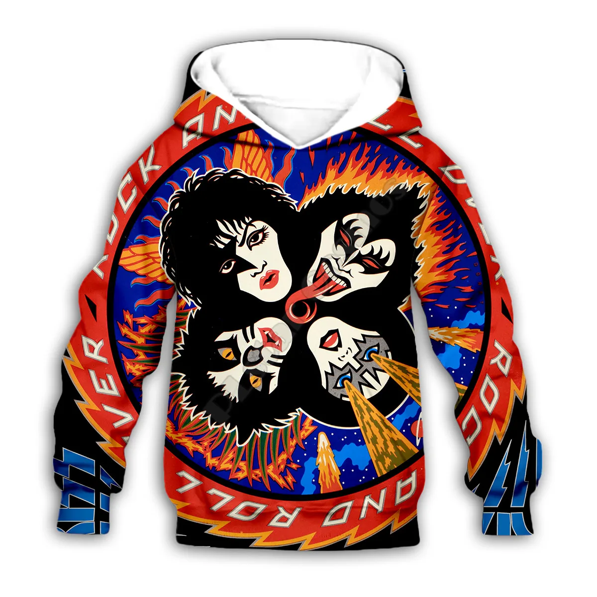 

Kiss 3d printed Hoodies family suit tshirt zipper Pullover Kids Suit Funny Sweatshirt Tracksuit/Pant Shorts Style-2