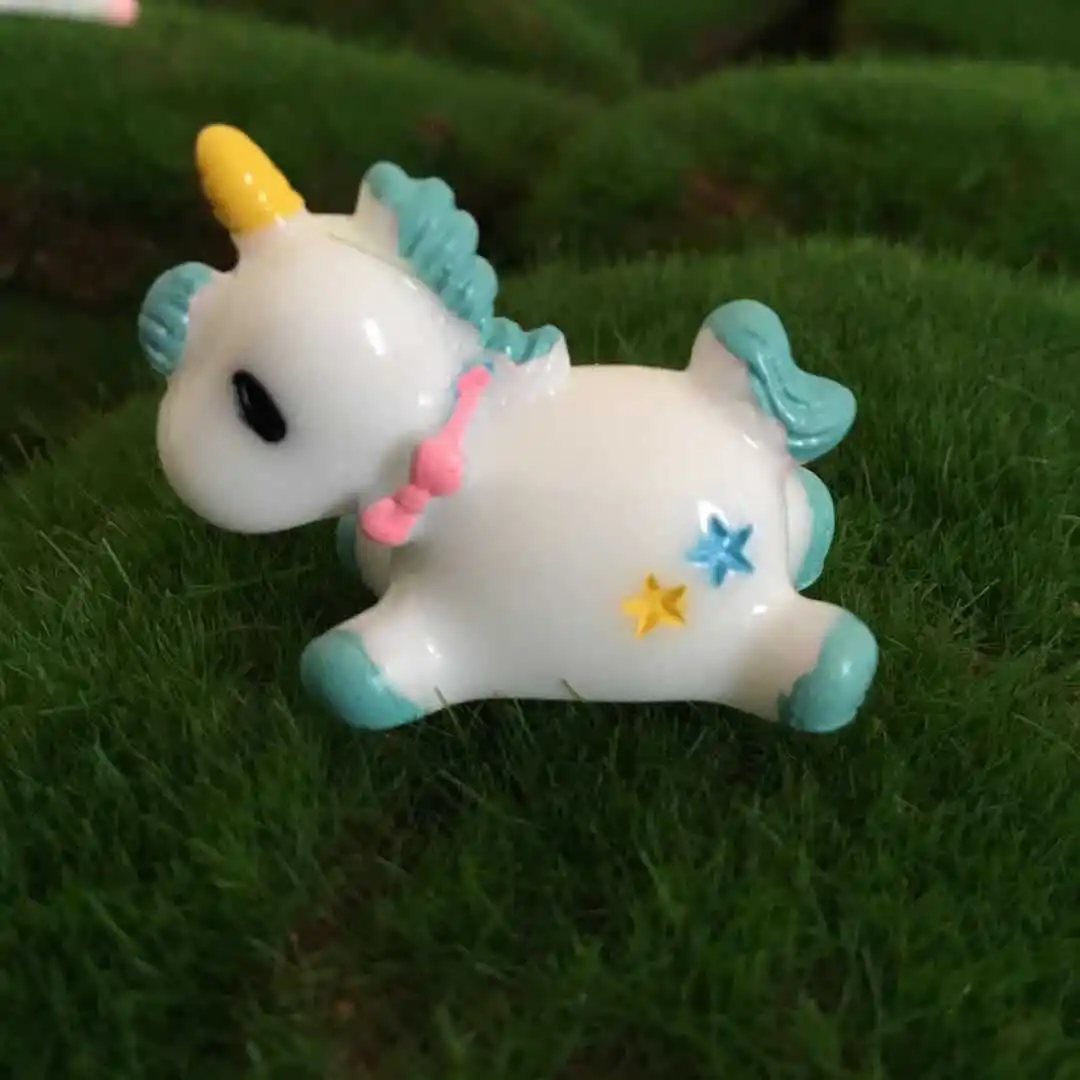 2 вида! Фигурка лошади nicorn миниатюрное украшение мультяшное животное полимерное