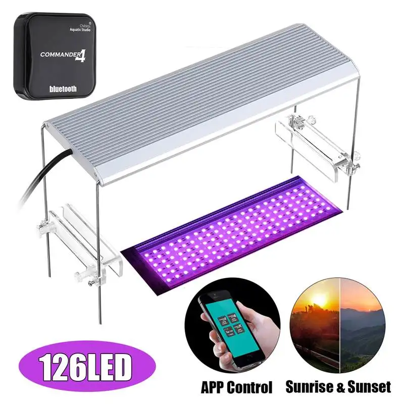 RGB 126LED 23 Вт аквариум Лампа США/ЕС/Великобритания/AU вилка подходит для 45-60 см Рыбы Аквариум лампа