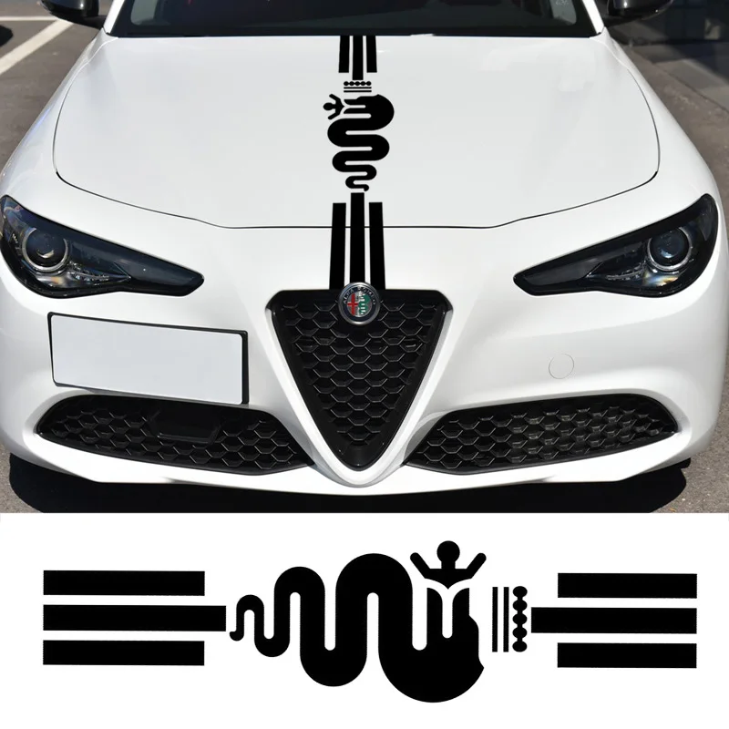 Крышка капота виниловые наклейки на машину авто для Alfa Romeo 159 Джулия Giulietta 147 156 Mito