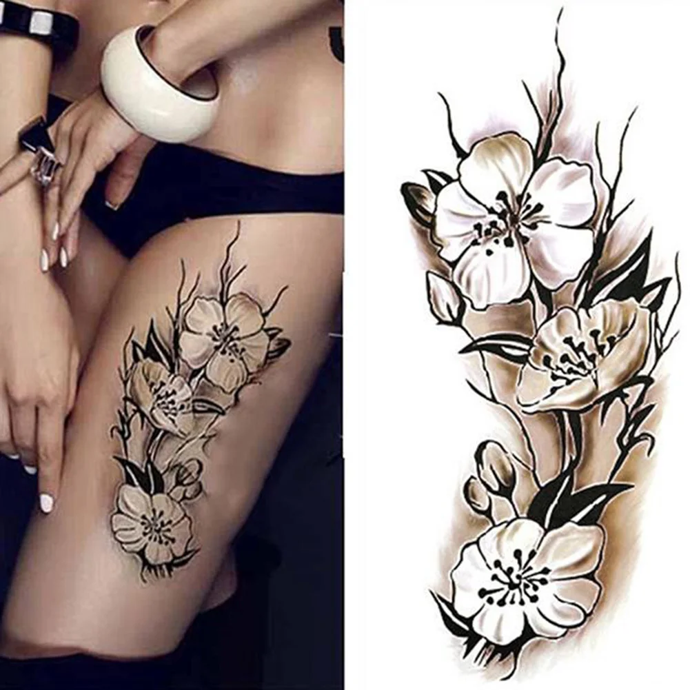 

Fashion Waterproof Plum Blossom Flower Arm Leg Tattoo Sticker Temporary Body Art Fake Tattoo Sticker