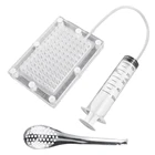 Молекулярная гастрономия, икра для гурманов, с трубкой и ложкой, кухонные гаджеты