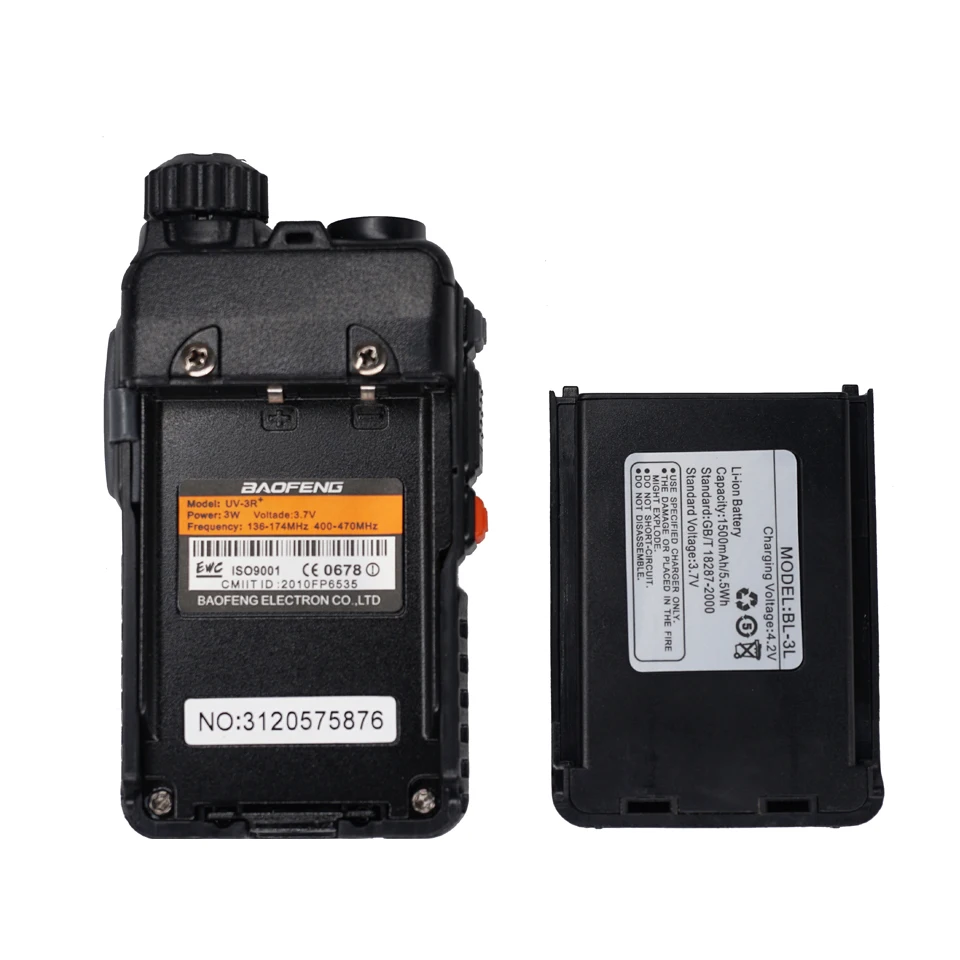 BaoFeng портативная рация UV-3R Plus Двухдиапазонная lcd портативная CB радио UV-3R+ Ham Радио Портативный fm-трансивер 3R двухстороннее радио UV3R
