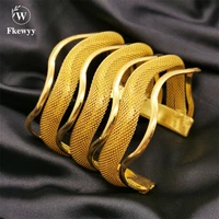 fkewyy luxury charm bracelets for women multi layer gold plated jewelry gothic accessories festival girls snake cuff bracelet