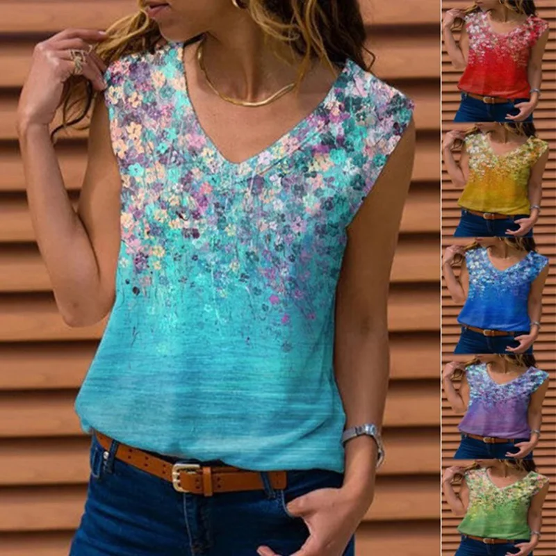 

Женская футболка с цветочным принтом, Повседневный пуловер большого размера с коротким рукавом, Лето 5XL