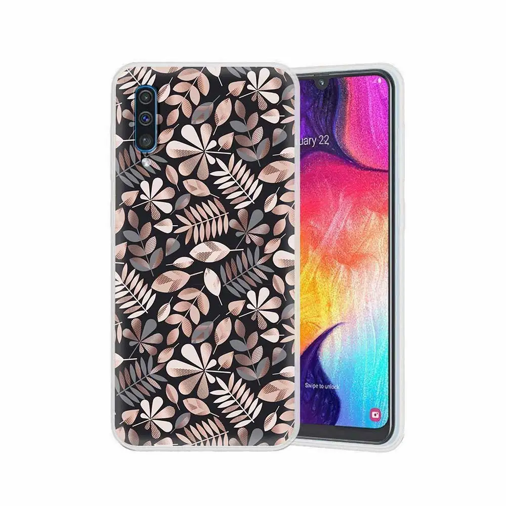 

Phone Case for Samsung A51 A71 A21s Funda For Galaxy A31 A41 A11 M31 M30s M51 Soft Tpu Matte Cover Sac Fashion Flower Leaf