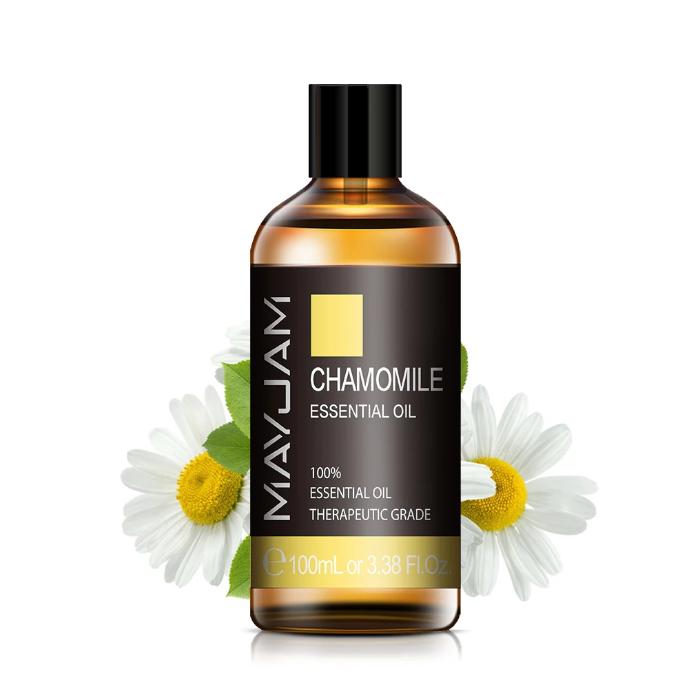 

3.38Oz 100ml Chamomile Pure Natural Essential Oils Aromatherapy Diffusers Skin Care Help Sleeping Aroma Essential Oil